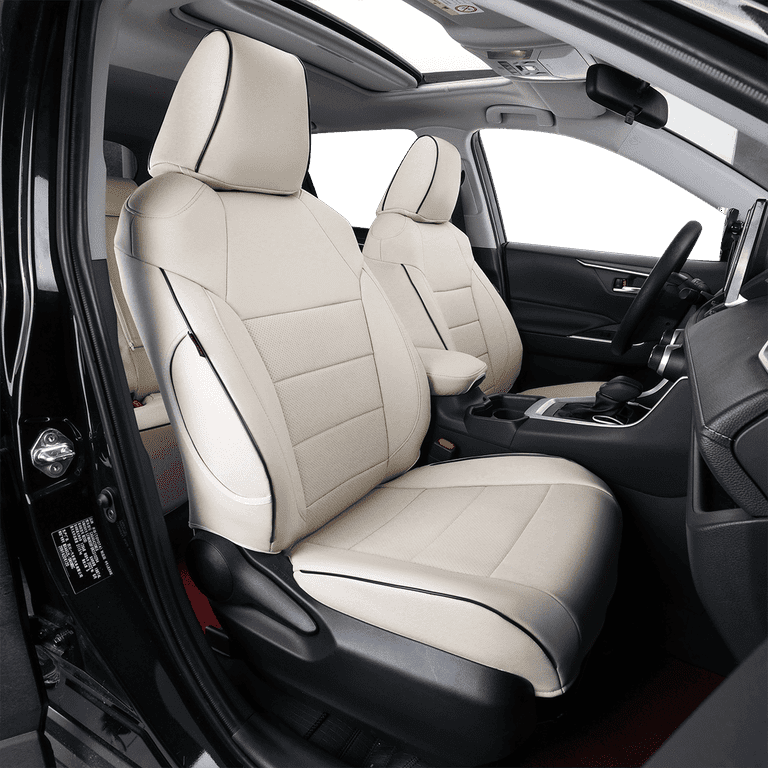 Free Shipping EKR Custom Fit RAV4 Hybrid Car Seat Covers for Toyota RAV4 Hybrid 2019 2024 LE XLE XLE Premium Limited 2023 2024 Woodland Edition Full Set Leather Beige Walmart