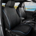 thumbnail image 1 of EKR Custom Fit Tacoma Car Seat Covers for Select Toyota Tacoma 2024 2025 2026 Double cab/Crew Cab SR,SR5,TRD Sport,TRD Off-Road,Limited -Full Set,Leather (Black with Blue Trim), 1 of 7