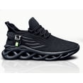 thumbnail image 1 of EKRBXA Knit No-Tie Sneakers, Lightweight Breathable Mesh Running Shoes, Non-Slip Comfort Casual Trainers with Wave Hollow Sole for Gym & Everyday Wear, 1 of 5