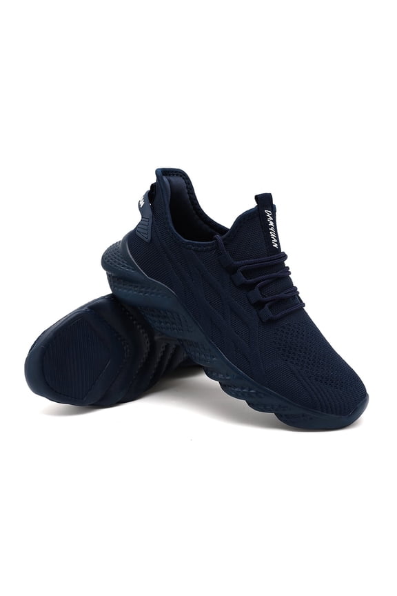 Knit No-Tie Sneakers, Lightweight Breathable Mesh Walking Shoes, Non-Slip Comfort Casual Athletic Shoes with Cloud Sole for Gym & Everyday Wear