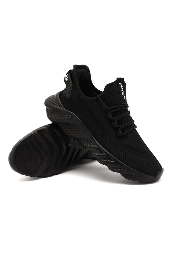 Knit No-Tie Sneakers, Lightweight Breathable Mesh Walking Shoes, Non-Slip Comfort Casual Athletic Shoes with Cloud Sole for Gym & Everyday Wear