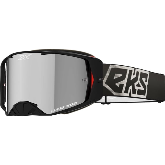 EKS Brand Lucid Goggles (OSFM, Black Silver / Silver Mirror Lens)