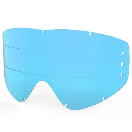 EKS GO-X/Beer Optics Zip Off Anti-Fog Rain Lens Blue