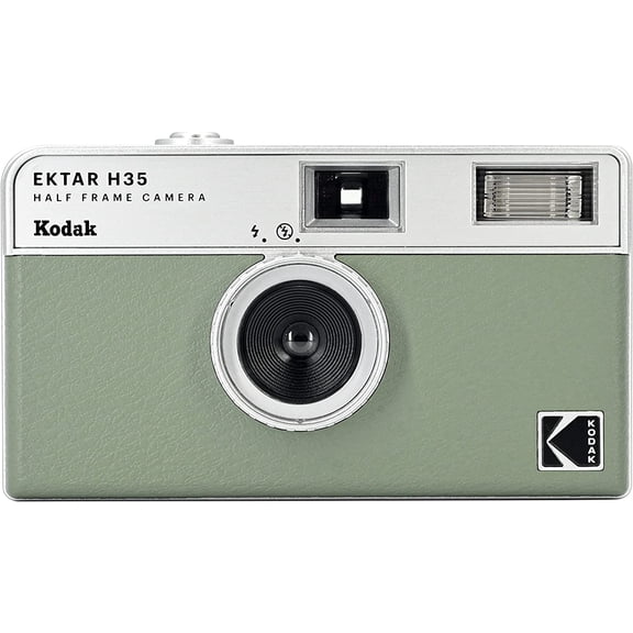 EKTAR H35 Half Frame Film Camera, 35mm, Reusable, Focus-Free, Lightweight, Easy-to-Use (Sage) (Film & AAA Battery are not Included)