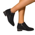 thumbnail image 1 of EKVAHL Ankle Boots for Women Low Heel Fall Ankle Boots Shoes Comfortable Vintage Casual Short Boot Fashion Dress Booties with Side Zipper Womens Western Winter Shoes, 1 of 4