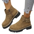 thumbnail image 1 of EKVAHL Ankle Boots for Women, ​Fall Boots​ Low Heel Chunky Platform, ​Booties​ Non-Slip Outdoor Walking Shoes, ​Comfort ​Winter Boots, 1 of 6