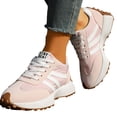 thumbnail image 1 of EKVAHL Chunky Sneakers for Women, Anti‑Slip Casual Tennis Shoes,Foam Insole Stable Daily Street Walking Sneakers Pink, 1 of 6