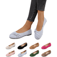 thumbnail image 1 of EKVAHL Cute Bow Decor Ballet Flats for Women, Round Toe Slip On Soft Casual Loafers, Comfort Non Slip Daily Walking Dress Shoes, 1 of 7