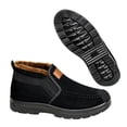 thumbnail image 1 of EKVAHL Men's Orthopedic Winter Boots, Slip‑On Faux Suede Insulated Snow Boots, Anti Slip Outdoor Cold Weather Daily Walking Boots Black, 1 of 5
