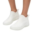 thumbnail image 1 of EKVAHL Orthopedic Ankle Rain Booties for Women, PVC Flat Slip On Garden Boots, Cushioned Arch Fishing Daily Walking Booties White, 1 of 4