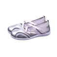 thumbnail image 1 of EKVAHL Orthopedic Ballet Flats for Women, Criss Cross Strap Wide Width Breathable Mesh Sneakers, Lightweight Casual Outdoor Daily Walking Shoes White, 1 of 5