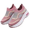 thumbnail image 1 of EKVAHL Orthopedic Dress Shoes for Women Arch Support Work Shoes Wide Slip on Non Slip Business Casual Shoes Knitted Mesh Stretch Soft Foam Shoes, 1 of 8