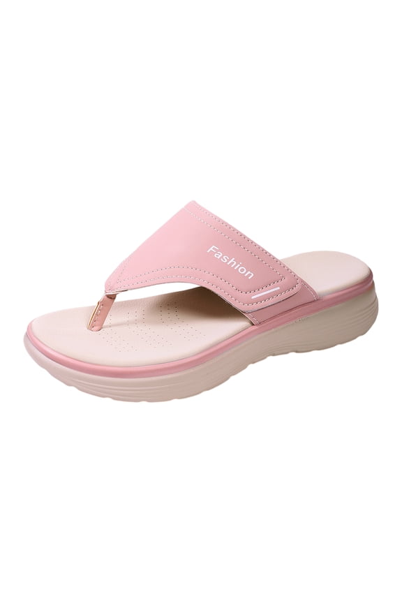 Orthopedic Flip Flops for Women Arch Support Thong Sandals Lightweight Recovery Walking Slides Summer Casual Footwear Pink