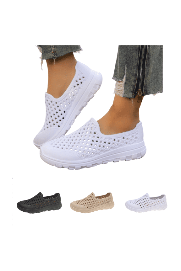 Orthopedic Mule Clogs for Women Breathable Mesh Slip On Sandals Arch Support Lightweight Garden Beach Walking Slippers White