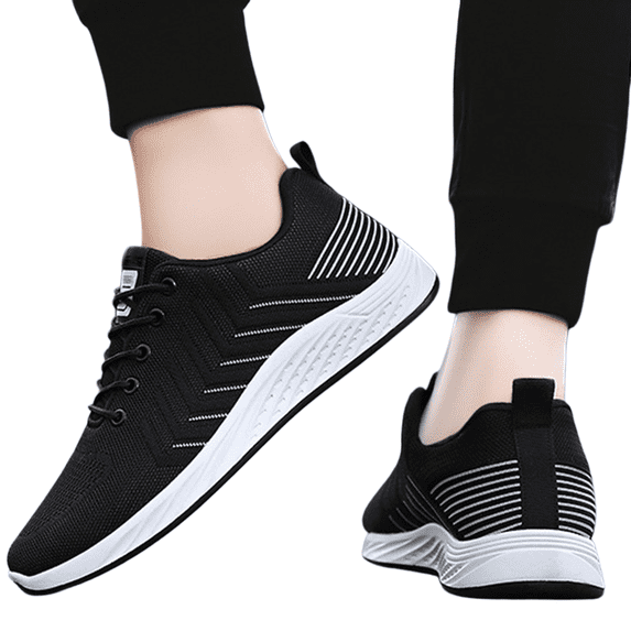 EKVAHL Orthopedic Shoes For Men Lace-up Running Shoes Breathable Outdoor Jogging Walking Sneakers Soft Soles Light-Weight Mesh Athletic Slip on Trainers