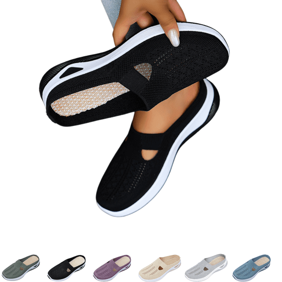 EKVAHL Orthopedic Shoes for Women, Woven Orthopedic Breathable Walking Arch Support Walking Shoes, Women's Soft Sole Mesh Comfort Wedge