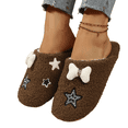 thumbnail image 1 of EKVAHL Orthopedic Slippers for Women, Fluffy Plush Arch Support Slip On House Shoes, Closed Toe Indoor Bedroom Daily Slippers Brown, 1 of 5