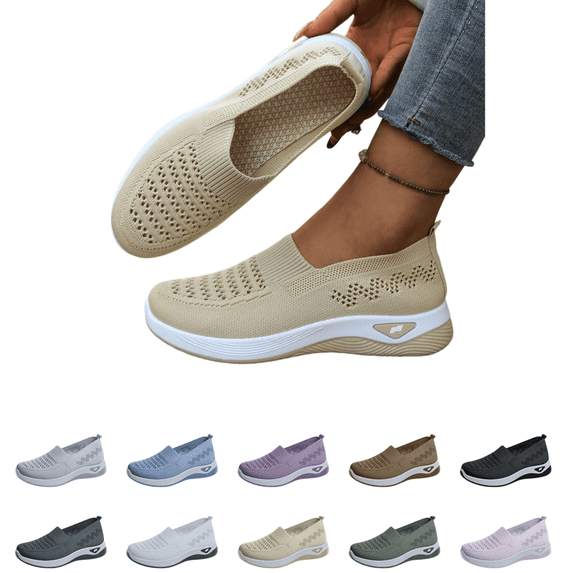 EKVAHL Orthopedic Sneakers for Women Breathable Mesh Comfortable Walking Shoes Closed Toe Soft Sole Lightweight Exercise Sneaker Arch Support 2026 New Woven Running Shoes