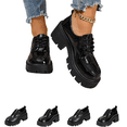 thumbnail image 1 of EKVAHL Platform Oxford Shoes for Women Faux Leather Lace Up Comfortable Dress Shoes Chunky Lug Block Heel Fashion Shoes, 1 of 6