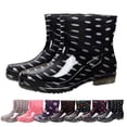 thumbnail image 1 of EKVAHL Short Rain Boots for Women, Women's Ankle Rain Boots Waterproof Wide Calf Garden Shoes Lightweight Anti-Slipping Rubber Shoes for Outdoor, 1 of 7