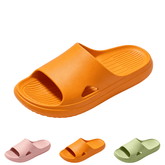EKVAHL Slippers for Women and Men Fashion Quick Dry Shoes Sandals Non Slip Home Bathroom Indoor Slides Solid Color Massage Shower Shoes Red