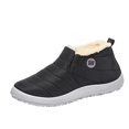 thumbnail image 1 of EKVAHL Unisex Slip‑On Winter Ankle Booties, Warm Outdoor Snow Boots, Faux Fur Lined Lightweight Non‑Slip Walking Boots Black, 1 of 3