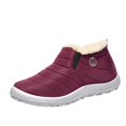 thumbnail image 1 of EKVAHL Unisex Slip‑On Winter Ankle Booties, Warm Outdoor Snow Boots, Faux Fur Lined Lightweight Non‑Slip Walking Boots Red, 1 of 3