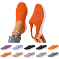 thumbnail image 1 of EKVAHL Women Breathable Mesh Slip On Mules Closed Toe Backless Sneakers Lightweight Breathable Comfortable Walking Shoes for Nursing & Standing All Day Saffron, 1 of 6