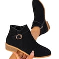 thumbnail image 1 of EKVAHL Women's Ankle Boots Chunky Low Stacked Heel Ankle Booties Classic Comfortable Pointed Toe Side Zipper Booties for Women Shoes, 1 of 5