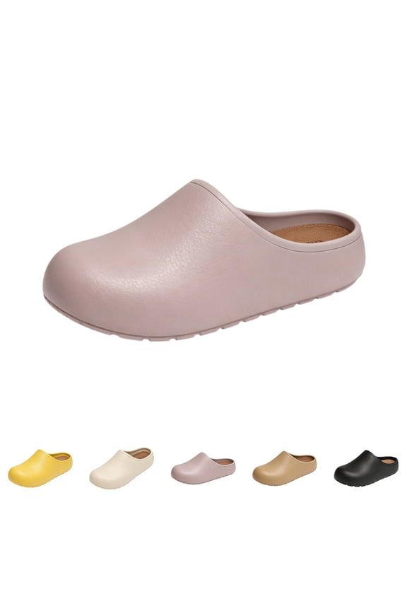 Women's Closed Toe Clogs, Waterproof EVA Garden Shoes, Arch Support Non Slip Outsole Easy Clean Shoes Purple