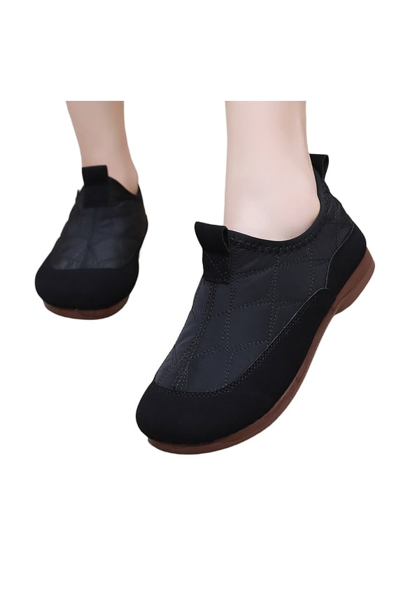 Women's Comfortable Warm Shoes, Plush Lining Indoor and Outdoor Winter Shoes, Memory Sponge Insole Non Slip Winter Cotton Boots