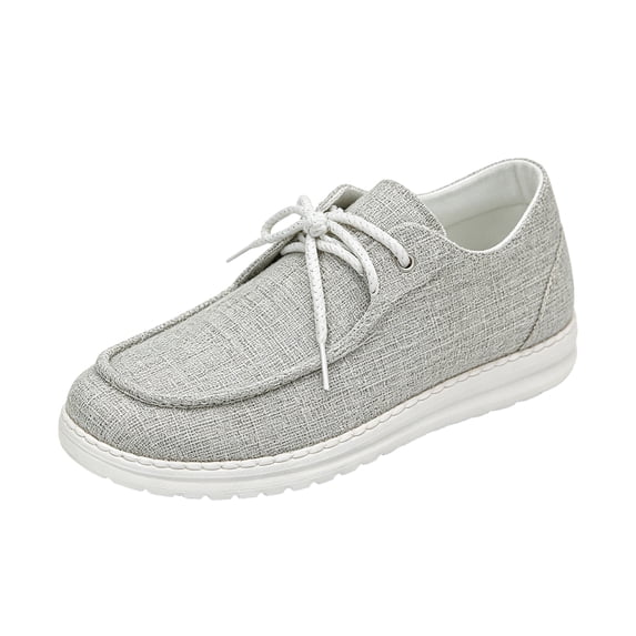 EKVAHL Women's Diabetic Nurse Shoes Stretch Woven Upper Sneakers Slip On Versatile Work Tennis Shoes Gray