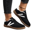 thumbnail image 1 of EKVAHL Women's Lace Up Retro Sneakers, Soft Cushioned Insole Breathable Tennis Shoes, Fashion Daily Shopping Stroll Walking Shoes Black, 1 of 5