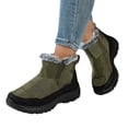 thumbnail image 1 of EKVAHL Women's Orthopedic Ankle Snow Boots, Slip On Warm Winter Booties, Wide Width Farm Outdoor Walking Shoes Green, 1 of 5