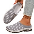 thumbnail image 1 of EKVAHL Women's Orthopedic Backless Walking Mules, Grid Knit Mesh Slip On Clogs, Wide Width Lightweight Daily Outdoor Walking Sneakers Gray, 1 of 5