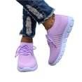 thumbnail image 1 of EKVAHL Women's Orthopedic Knit Sneakers, Tennis Shoes Walking Shoes, Breathable Mesh Arch Support Flexible Sole Gym Workout Outdoor Daily Athletic Shoes Purple, 1 of 4
