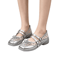 thumbnail image 1 of EKVAHL Women's Orthopedic Mary Jane Flats, Mesh Polka Dot Ballet Shoes, Arch Support Office Daily Dress Shoes White, 1 of 4