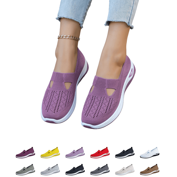 EKVAHL Women's Orthopedic Shoes Wide Width Toe Comfortable Soft Shoe Breathable Mesh with Arch Support Lightweight Sneakers Anti-Skid Vacation Outdoor Casual Walking Shoes