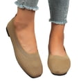 thumbnail image 1 of EKVAHL Women's Orthopedic Slip On Walking Flats, Stretch Knit Ballet Loafers, Arch Support Breathable Pull Tab Lightweight Office Daily Work Casual Shoes Brown, 1 of 3