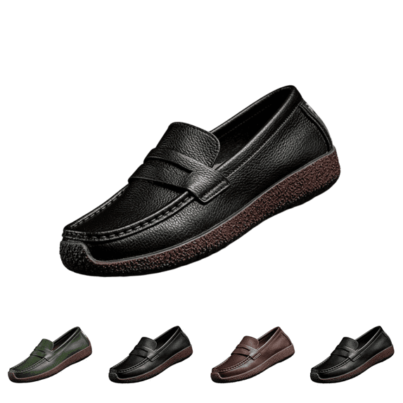 EKVAHL Women's Penny Loafers Comfortable Slip on Driving Moccasins Round Toe Classic Loafer Shoes Spring Fall Office Work Flat Loafers Black
