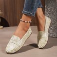 thumbnail image 1 of EKVAHL Women's Penny Slip‑On Loafers, PU Leather Business Work Flats, Lightweight Casual Walking Shoes For Office Duty Business Green, 1 of 5