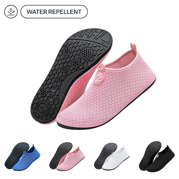EKVAHL Women's Quick-Dry Water Shoes, Barefoot Aqua Socks, Non-Slip Swim Shoes for Beach Boating Hiking Sneakers Pink