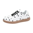 thumbnail image 1 of EKVAHL Women's Retro Sneakers, Printed Polka Dot Lace‑Up Shoes, Lightweight Casual Walking Shoes for Travel Daily Stroll White, 1 of 6