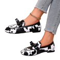 thumbnail image 1 of EKVAHL Women's Slip‑On Penny Loafers, Retro Pattern Dress Loafers, Faux Leather Closed Toe Walking Loafers for Office Business Daily Wear White, 1 of 5