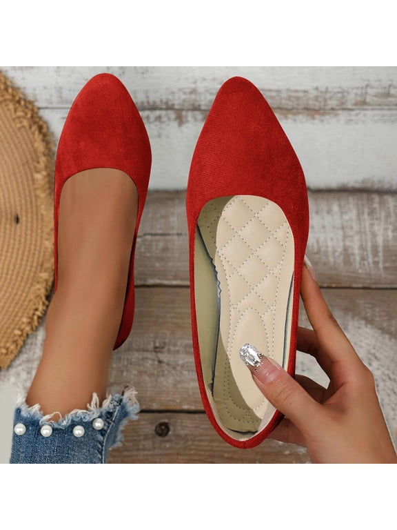 Womens Flats Shoes Portable Pumps Ballet Flat Slip-on Ballerina Pumps Shoes Ladies Loafers