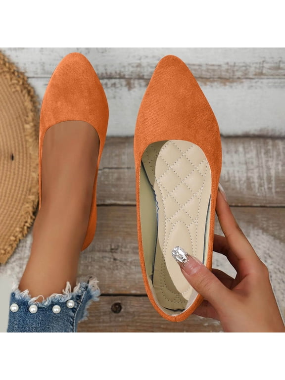 Womens Flats Shoes Portable Pumps Ballet Flat Slip-on Ballerina Pumps Shoes Ladies Loafers