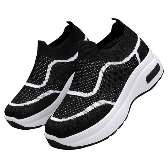 EKVAHL Womens Orthopedic Shoes Arch Support Golf Shoes Wide Slip on Non Slip Volleyball Shoes Mesh Stretch Comfortable 2026 Orthopedic Shoes