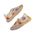 thumbnail image 1 of EKVAHL Womens Orthopedic Walking Sneakers, Breathable Slip On Print Arch Support Wide Width Athletic Loafers, Outdoor Daily Walking Shoes Yellow, 1 of 4