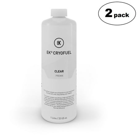 EKWB EK-CryoFuel Premix PC Coolant, 1000mL, Clear, 2-pack