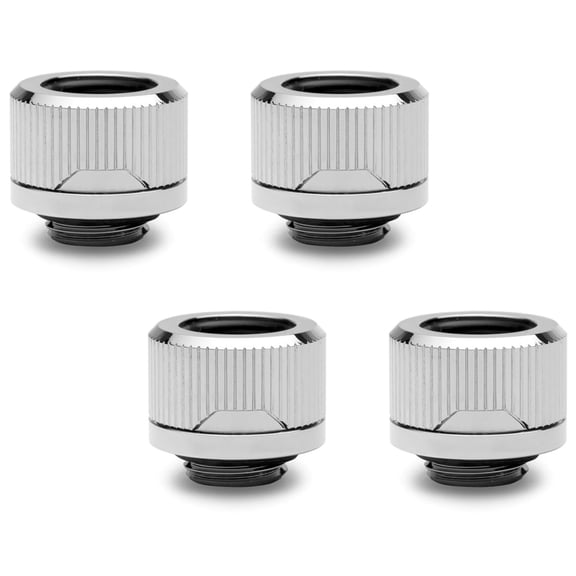 EKWB EK-Quantum Torque HDC-14 Compression Fitting for EKWB Rigid Tubing, 14mm OD, Nickel, 4-pack